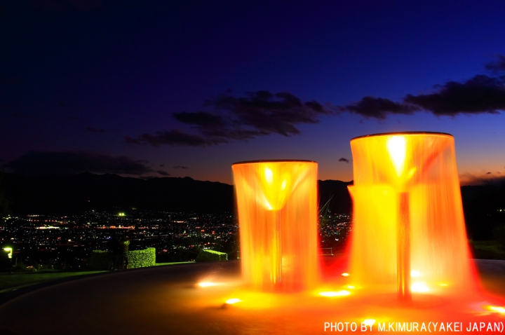 笛吹川フルーツ公園の夜景写真 夜景ワールド