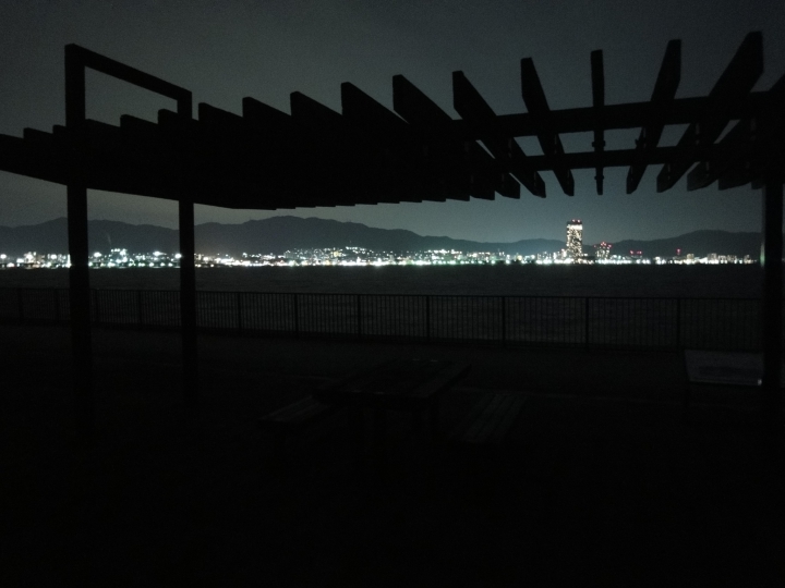 美しさ Lv2 0 湖岸緑地 帰帆島駐車場の夜景 夜景ワールド